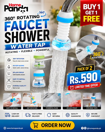 360 Degree Fan Faucet Water Tap Rotating Shower (PACK OF 2)